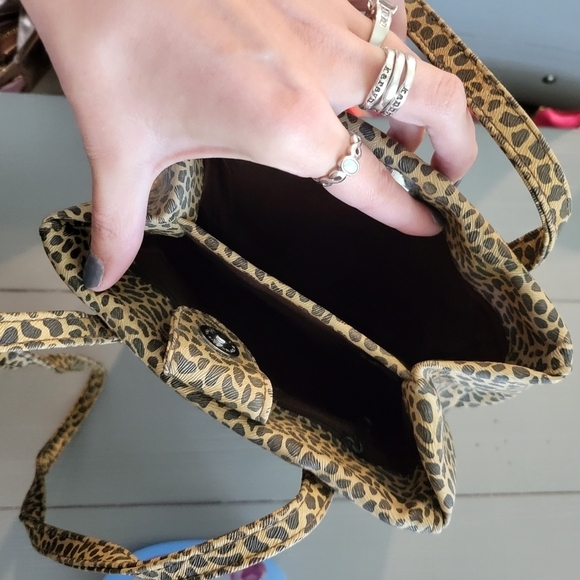 Nine West Cheetah Print Crossbody Bag Purse Brown Beige Leopard Small Mini Y2K - Picture 7 of 8